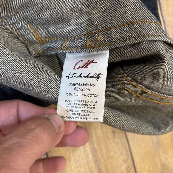 Cult Of Individuality Jean Vest XXL 2XL Distressed - Picture 10 of 10